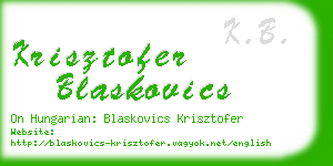 krisztofer blaskovics business card